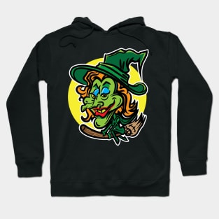 Witch on Broomstick Hoodie